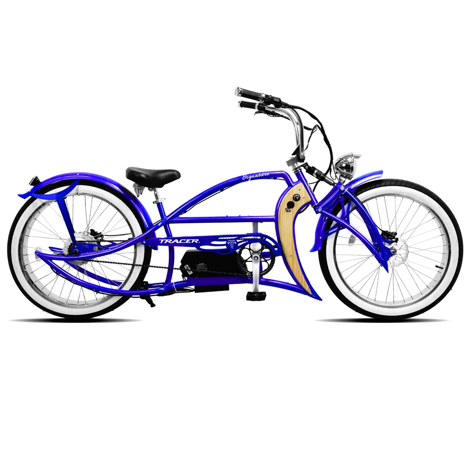 Tracer Signature Pro 26" 800W Chopper Cruiser Electric Bike w/ USB & Cigarette Lighter