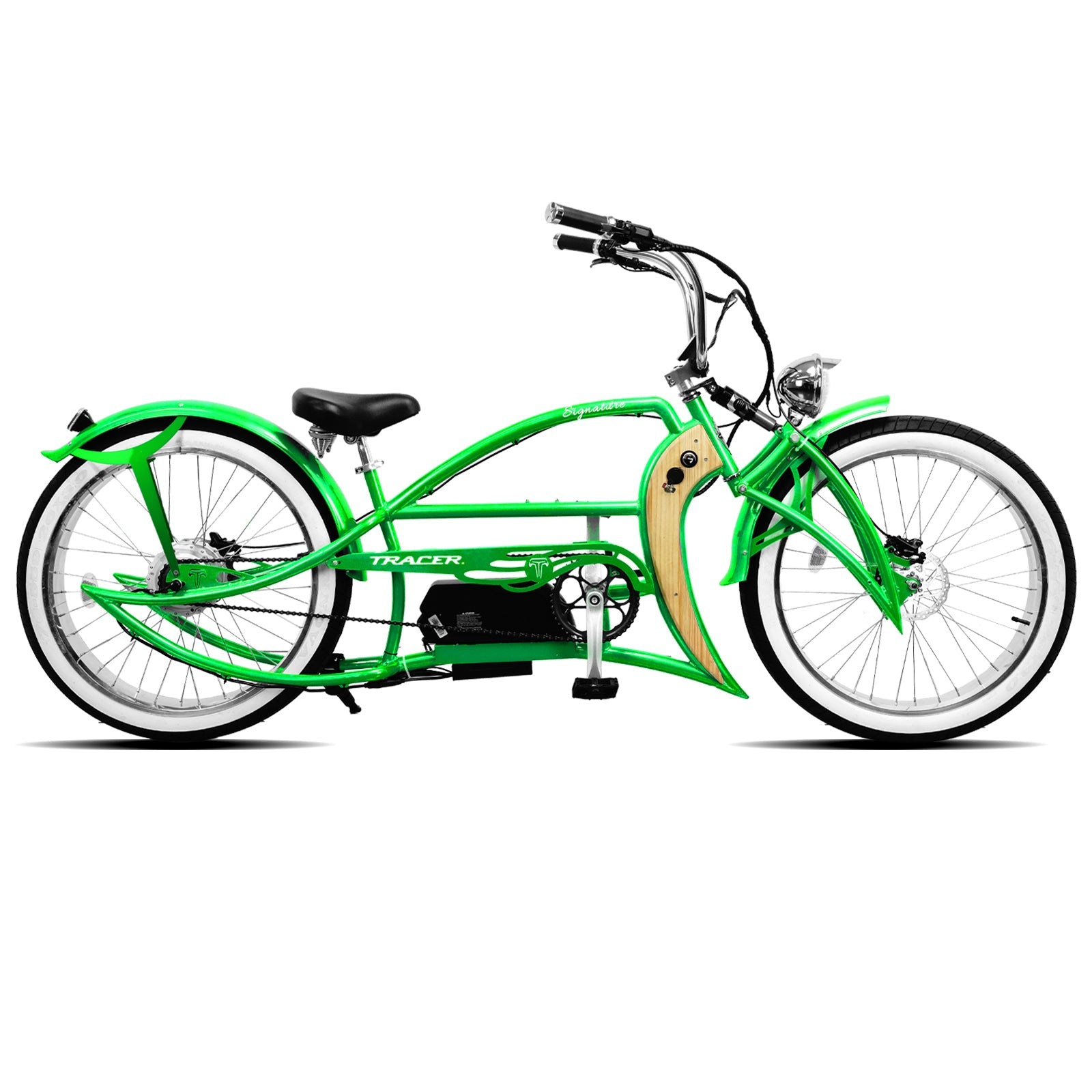 Tracer Signature Pro 26" 800W Chopper Cruiser Electric Bike w/ USB & Cigarette Lighter