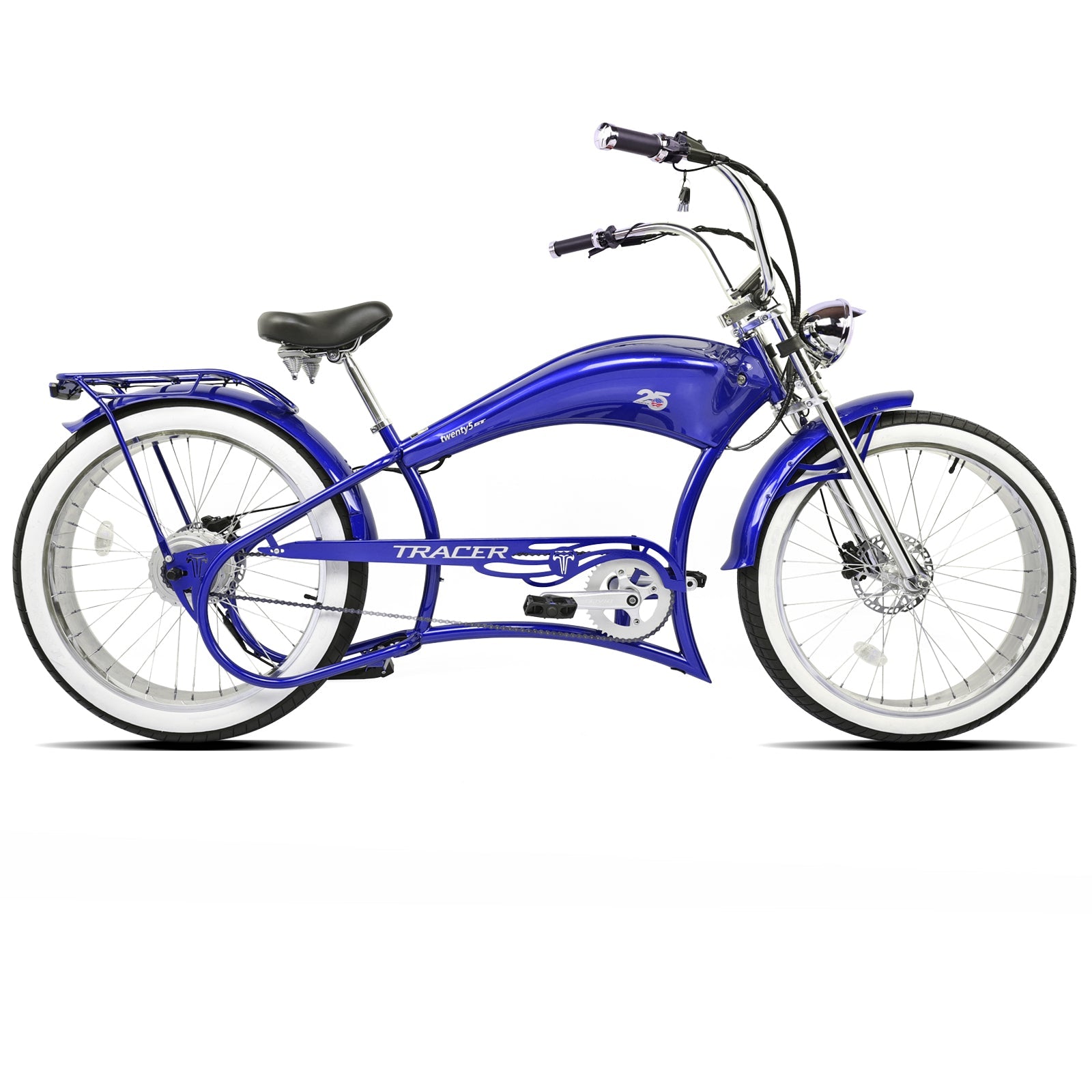 Tracer Twenty5 800W Chopper Stretch Cruiser Ebike